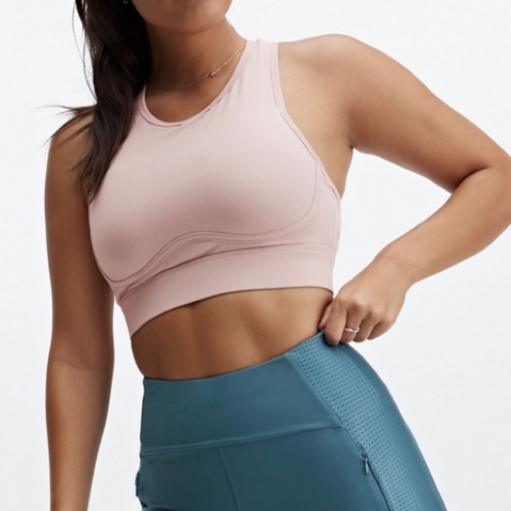 Fabletics Blare Cross Back High Impact Sports Trail Dust Pink 4X / 22